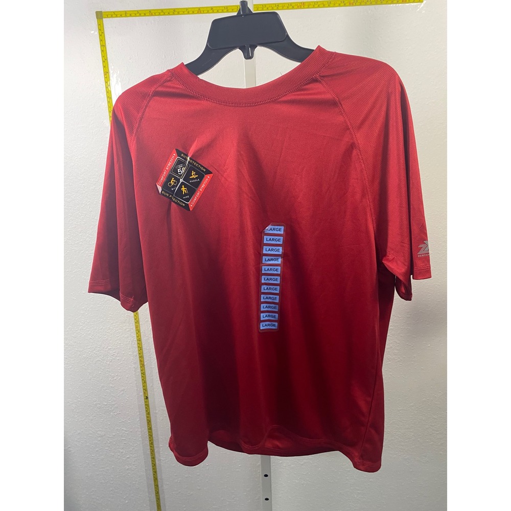 ZeroXposur Mens Red UPF 50+ Sun Protection Performance T-Shirt Large NWT